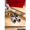 Valentino Grainy Calfskin Double Rockstud Espadrilles Slide Sandals Creamy