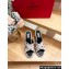 Valentino Grainy Calfskin Double Rockstud Wedge Espadrilles Slide Sandals Creamy