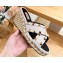 Valentino Grainy Calfskin Double Rockstud Wedge Espadrilles Slide Sandals Creamy