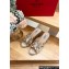 Valentino Grainy Calfskin Double Rockstud Wedge Espadrilles Slide Sandals Metallic Gold
