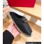 Valentino The Bold Edition Vlogo Grainy Calfskin Espadrilles Mules Black 2024