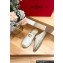 Valentino The Bold Edition Vlogo Grainy Calfskin Espadrilles Mules White 2024