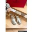 Valentino The Bold Edition Vlogo Grainy Calfskin Espadrilles Mules Metallic Gold 2024