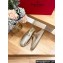 Valentino The Bold Edition Vlogo Grainy Calfskin Espadrilles Mules Metallic Gold 2024