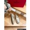 Valentino The Bold Edition Vlogo Grainy Calfskin Espadrilles Mules Metallic Gold 2024