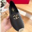 Valentino The Bold Edition Vlogo Grainy Calfskin Espadrilles Black 2024