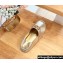 Valentino The Bold Edition Vlogo Grainy Calfskin Espadrilles Metallic Gold 2024