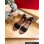 Valentino Grainy Calfskin Rockstud Flatform Espadrilles Sandals Black