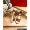 Valentino Grainy Calfskin Rockstud Flatform Espadrilles Sandals Brown