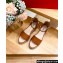 Valentino Grainy Calfskin Rockstud Flatform Espadrilles Sandals Brown