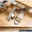 Valentino Grainy Calfskin Rockstud Flatform Espadrilles Sandals Gold