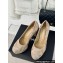 Chanel Heel 10.5cm Platform 2cm Pumps Beige/Crystals CC Logo 2024