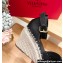 Valentino The Bold Edition Vlogo Grainy Calfskin Wedge Espadrilles Black 2024
