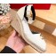 Valentino The Bold Edition Vlogo Grainy Calfskin Wedge Espadrilles White 2024