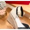 Valentino The Bold Edition Vlogo Grainy Calfskin Wedge Espadrilles White 2024