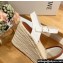 Loewe anagram Canvas Wedge Espadrilles Sandals Beige 2024