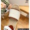 Loewe anagram Canvas Wedge Espadrilles Sandals Beige 2024