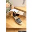 Loewe anagram Canvas Wedge Espadrilles Sandals Black 2024