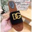Dolce & Gabbana Canvas espadrille sliders Black with DG logo 2024