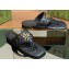 Gucci Women's Double G thong slide sandals 776948 Black 2024