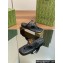 Gucci Women's Double G thong slide sandals 776948 Black 2024
