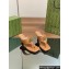 Gucci Heel 5.5cm Women's Double G thong slide sandals 776995 Brown 2024