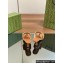 Gucci Heel 5.5cm Women's Double G thong slide sandals 776995 Brown 2024