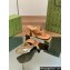 Gucci Heel 5.5cm Women's Double G thong slide sandals 776995 Brown 2024