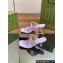 Gucci Heel 5.5cm Women's Double G thong slide sandals 776995 Lilac 2024