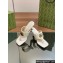 Gucci Heel 5.5cm Women's Double G thong slide sandals 776995 White 2024