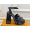 Louis Vuitton Heel 12cm Platform 3.5 Shake Sandals Patent calf leather Black 2024