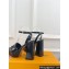 Louis Vuitton Heel 12cm Platform 3.5 Shake Sandals Patent calf leather Black 2024
