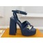 Louis Vuitton Heel 12cm Platform 3.5 Shake Sandals Denim Dark Blue 2024