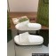 Gucci Women/Men Interlocking G slide sandals 770801 in textured rubber White 2024