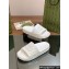 Gucci Women/Men Interlocking G slide sandals 770801 in textured rubber White 2024