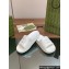 Gucci Women/Men Interlocking G slide sandals 770801 in textured rubber White 2024