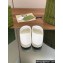 Gucci Women/Men Interlocking G slide sandals 770801 in textured rubber White 2024