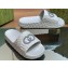 Gucci Women/Men Interlocking G slide sandals 770801 in textured rubber Gray 2024