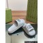 Gucci Women/Men Interlocking G slide sandals 770801 in textured rubber Gray 2024
