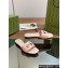 Gucci Women's Interlocking G cut-out slide sandals 694451 Light Pink 2024