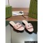 Gucci Women's Interlocking G cut-out slide sandals 694451 Light Pink 2024