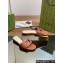 Gucci Women's Interlocking G cut-out slide sandals 694451 Brown 2024