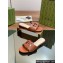 Gucci Women's Interlocking G cut-out slide sandals 694451 Brown 2024