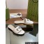 Gucci Women's Interlocking G cut-out slide sandals 694451 White 2024