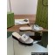 Gucci Women's Interlocking G cut-out slide sandals 694451 Silver 2024