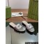 Gucci Women's Interlocking G cut-out slide sandals 694451 Silver 2024