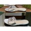 Gucci Women's Interlocking G cut-out slide sandals 694451 Silver 2024