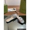 Gucci Women's Interlocking G cut-out slide sandals 694451 Silver 2024