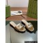 Gucci Women's Interlocking G cut-out slide sandals 694451 Gold 2024