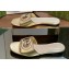 Gucci Women's Interlocking G cut-out slide sandals 694451 Gold 2024